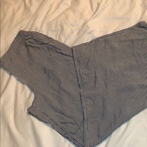 Wide Leg Striped Pants | S